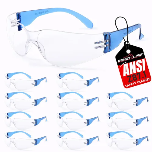 Vista 11 de BISON LIFE Gafas de seguridad surtidas para hombres y mujeres ANSI Z87.1