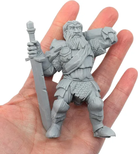 Vista 5 de Stonehaven Storm Giant Miniature - 92mm Urethane Resin Figure, 28mm Scale, with Scenic Base, Unpainted, Made in USA