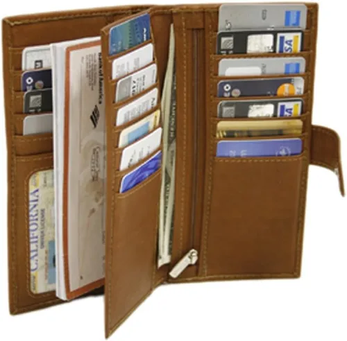 Vista 3 de Piel Leather Cartera multitarjeta Saddle talla única Cartera multitarjeta