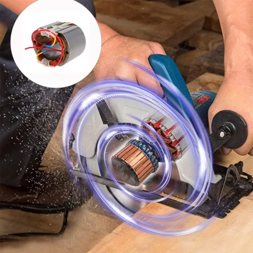 Vista 5 de Utoolmart Motor eléctrico Estator Bobina de cobre completa 185 Sierra circular eléctrica Estator Accesorios de herramientas eléctricas 185 Estator