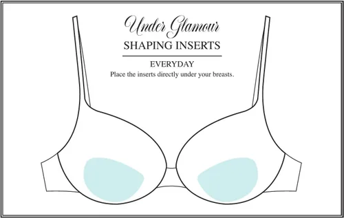 Vista 5 de Secret Silicone Bra Inserts - Clear Gel Push Up Breast Pads - Soft Silicone Cleavage Enhancer
