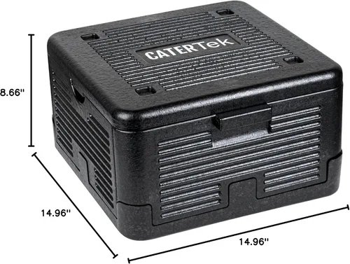 Vista 12 de Restaurantware -Cater Tek - Caja caliente de catering de 14 cuartos de galón, 1 bandeja portadora de alimentos aislada de carga superior - Capacidad