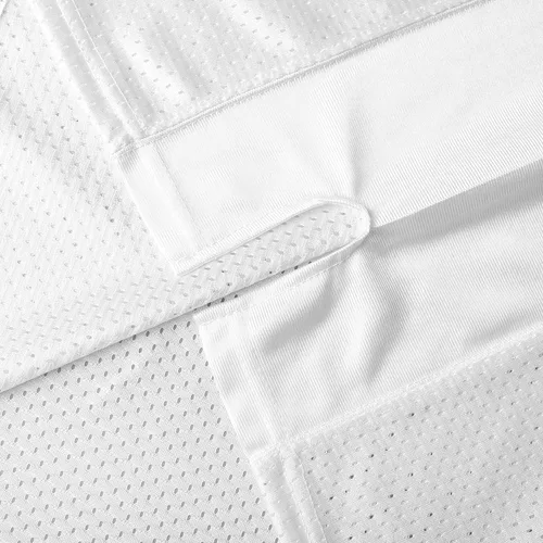 Vista 5 de MESOSPERO Camisetas de fútbol en blanco para hombre, camisa de fútbol lisa de poliéster de malla, ropa deportiva S-3XL, negro, blanco, gris