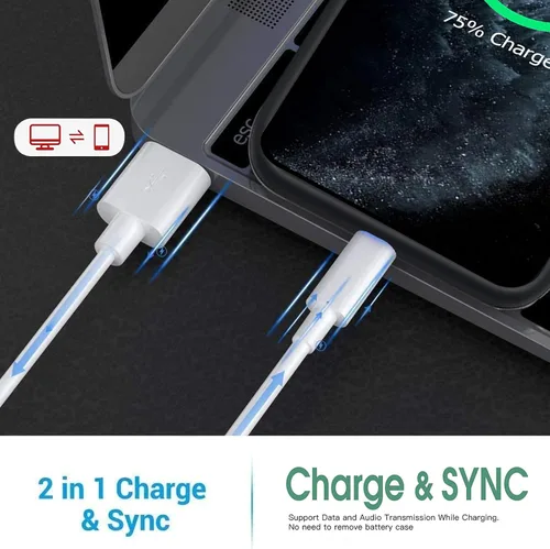 Vista 4 de Funda de batería para iPhone 11 Pro, 10000 mAh de alta capacidad, recargable, portátil, cargador extendido, carga inalámbrica, compatible con iPhone