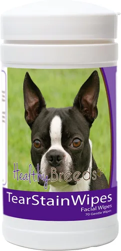 Vista 9 de Healthy Breeds Toallitas quitamanchas de lágrimas para perros para pastor australiano – Más de 100 razas – Limpiador facial de ojos – 70 toallitas