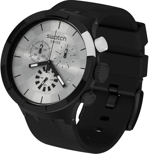 Vista 2 de Swatch Analogical SB02B404, negro, tira, Negro -, Tira