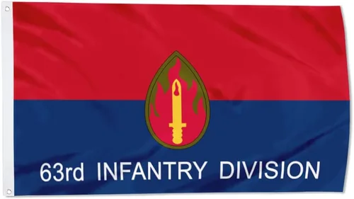 Vista 10 de Fyon Bandera militar de la 34ª división de infantería del ejército de 3 x 5 pies con 2 ojales de latón
