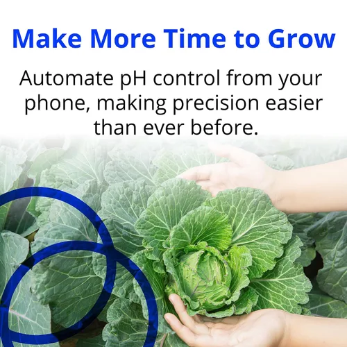 Vista 7 de Controlador de pH Bluelab Wi-Fi con monitoreo del reservorio 24/7 para pH con dosificación automatizada de nutrientes, integración Edenic, sondas