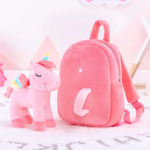 Vista 19 de Lazada Mochila para niños pequeños, juguetes de animales de peluche, mochila pequeña, color gris, 9.5 pulgadas