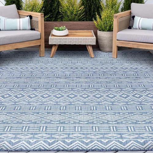 Vista 13 de Alfombra grande para interiores y exteriores, resistente al agua y a la decoloración, de 8 x 10 pies, para patio, terraza, porche, entrada, alfombra