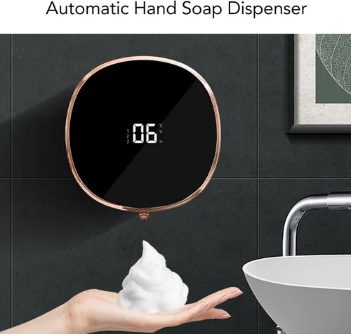 Vista 5 de Dispensador automático de jabón, dispensador de jabón sin contacto, máquina dispensadora de jabón de manos de inducción infrarroja de espuma rápida