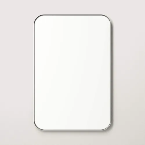 Vista 7 de Better - Espejo de pared biselado Espejo de tocador de baño Marco de metal de níquel Rectángulo de 24 x 36 pulgadas