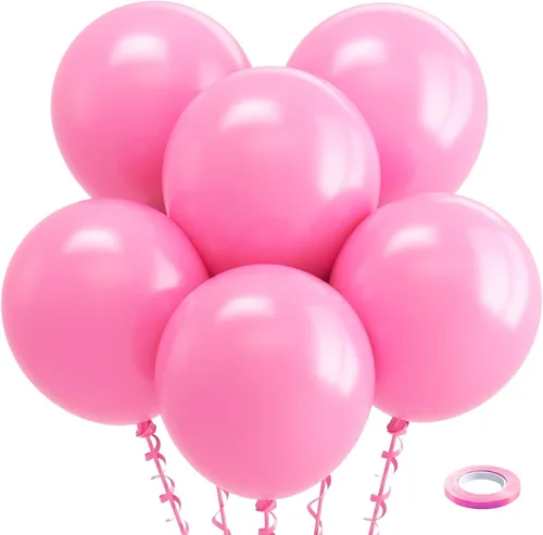 Vista 242 de Bezente Paquete de 150 globos de látex mate color burdeos de 5 pulgadas rojo (07-Red-G42)