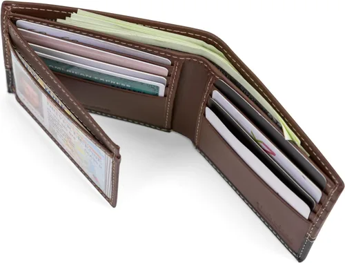 Vista 28 de Timberland Men's Leather Passcase Bifold Wallet Hybrid