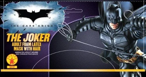 Vista 2 de Batman The Dark Knight The Joker - Máscara de látex con pelo
