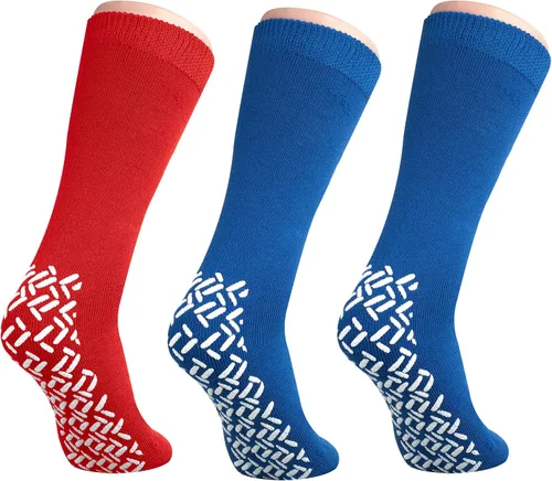 Vista 28 de NOBLES HEALTH CARE PRODUCT SOLUTIONS Paquete de 3 pares – Calcetines antideslizantes XXXL anchos para personas con diabetes hinchada en los pies