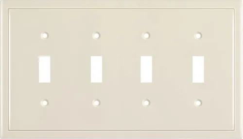 Vista 64 de Henne Bery Placa decorativa de pared con borde moderno, tapa de tomacorriente para cubrir enchufe, aleación de zinc maciza duradera