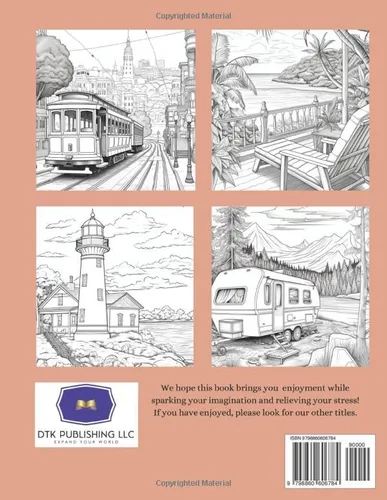 Vista 2 de Relaxing Travels Calming Coloring Pages