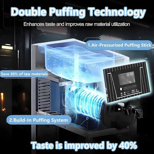 Vista 4 de Máquina de helado comercial con panel LCD y limpieza automática, alto rendimiento para encimera suave servir en servicio de alimentos, púrpura-Bql28