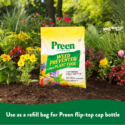 Vista 7 de Preen Garden Weed Preventer Plus Plant Food 31.3 lb. Bolsa - Fertilizante granular multiusos con control de malezas preemergente para jardines