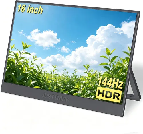 Vista 8 de JUSTTHINK Monitor portátil para laptop, 11.6", 1080P, pantalla LCD, 60Hz, montaje en pared y soporte de escritorio, conexión HDMI/USB-C, ligero