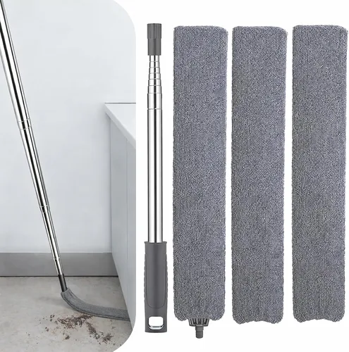 Vista 8 de Limpiador de polvo retráctil con poste de extensión y 3 paños de microfibra Cleaning Tools with 3 Microfiber Dusting Cloths Long Handle Duster