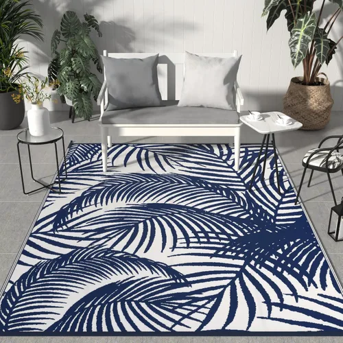 Vista 102 de GENIMO - Alfombra para exteriores de 6 x 9 pies, para patio, espacios amplios, reversible, de pajillas de plástico, alfombra impermeable para Azul