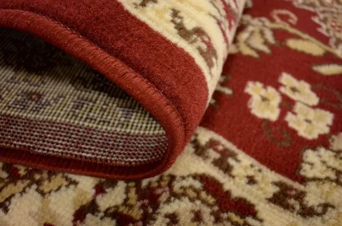 Vista 9 de Unique Loom Sialk Hill Collection - Alfombra de área - Washington (2 pies 11 pulgadas x 16 pies 5 pulgadas, color borgoña/crema)