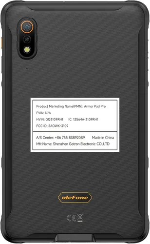 Vista 9 de Ulefone Armor Pad Pro - Tablet resistente de 8 pulgadas (16 GB + 128 GB), cámara trasera de 48 MP + cámara frontal de 32 MP, batería de 7650 mAh