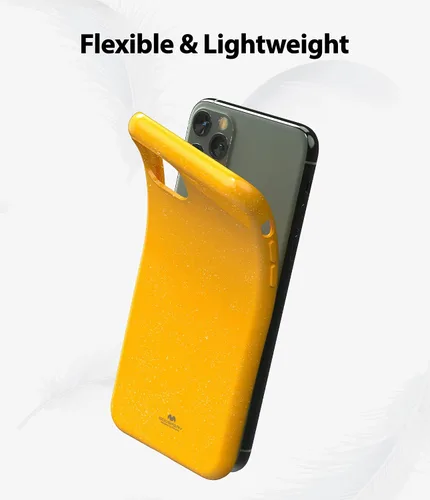 Vista 4 de GOOSPERY Pearl Jelly - Funda delgada de goma para Apple iPhone 11 Pro Max (6.5 pulgadas) (amarillo)
