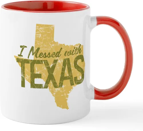 Vista 13 de CafePress – Taza Amarillo Texas – El único Taza de café, taza de café, S, Blanco