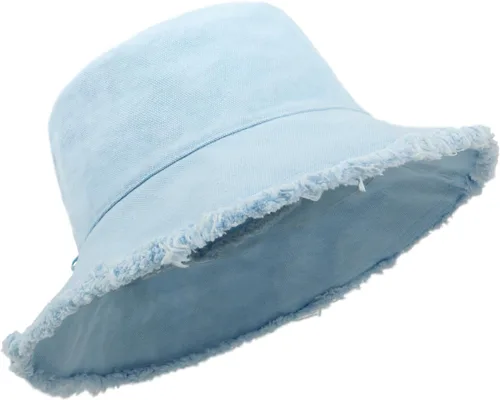 Vista 10 de Zylioo Sombrero de cubo con flecos de talla grande para cabezas grandes Beige