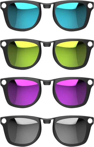 Vista 11 de HIBLOKS Clip polarizado para gafas inteligentes Ray-Ban Meta Wayfarer, Plateado