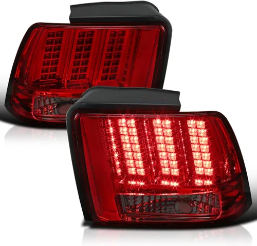 Vista 10 de SPEC-D TUNING - Luces traseras LED negras con señal secuencial Para Ford Mustang 1999-2004 Lente ahumado