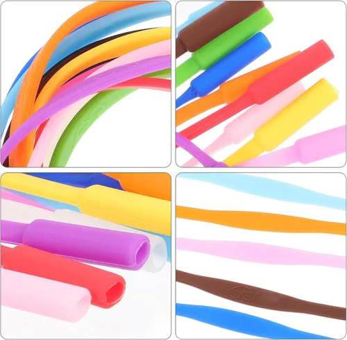 Vista 4 de Kisangel 12pcs Silicone Glasses Straps Anti-slip Eyeglass Retainers for Sports Outdoor Activities Lightweight Flexible Eyewear Holder for Boys