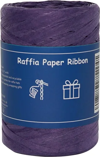 Vista 7 de Cinta de rafia para envolver regalos y embalaje, 1/4 pulgadas de ancho, 109 yardas, color negro