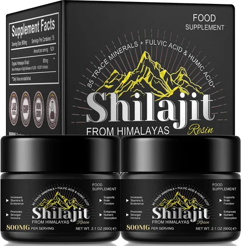 Vista 8 de Shilajit - Resina pura del Himalaya, Shilajit puro con más de 85 oligominerales y ácido fúlvico para energía e inmunidad de hombres y mujeres, 2.1