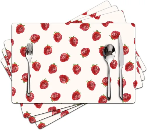 Vista 13 de Juego de 4 manteles individuales de cuero sintético con efecto mármol - Manteles individuales resistentes al calor para mesa de comedor