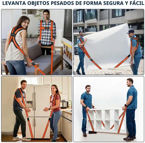 Vista 5 de Ytonet Correas móviles, sistema de elevación y movimiento para 2 personas, soporte de espalda acolchado grueso en correas móviles para dispositivo