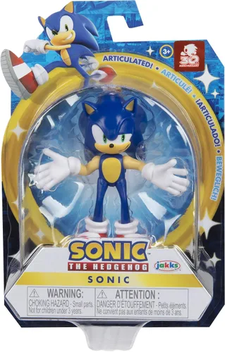 Vista 5 de Sonic The Hedgehog Figura de acción de 2.5 pulgadas, juguete coleccionable de Sonic moderno