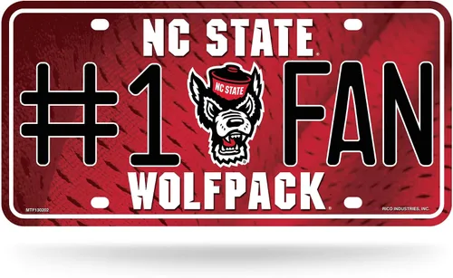 Vista 9 de Rico Industries NCAA - Placa de matrícula metálica unisex para adultos #1
