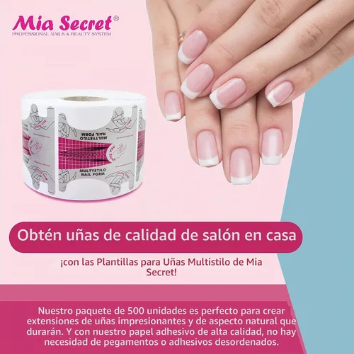 Vista 2 de Mia Secret Multistilo 500 PCS - Puntas de extensión de uñas, formas para uñas acrílicas y de gel - Pegatinas guía