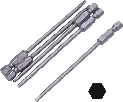 Vista 8 de Utoolmart Brocas de destornillador de cabeza hexagonal magnética H4, vástago hexagonal de 1/4 de pulgada, 3.937 in de longitud, herramientas