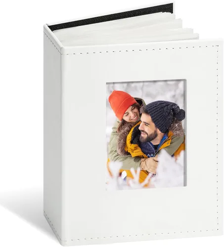 Vista 13 de Vienrose Álbum de fotos de 4 x 6 pulgadas con capacidad para 100 fotos, cubierta de piel sintética con 100 bolsillos horizontales, álbum de fotos
