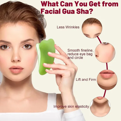 Vista 5 de Paquete de 3 aceites faciales Gua Sha para mujeres, aceite de rosa mosqueta, aceite facial orgánico con infusión de rosa, vitamina E y C