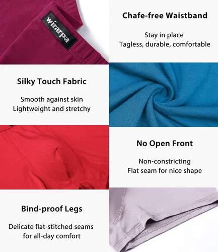 Vista 4 de Wirarpa - Boxers de microfibra Modal transpirable para hombre, de banda, empaque múltiple.