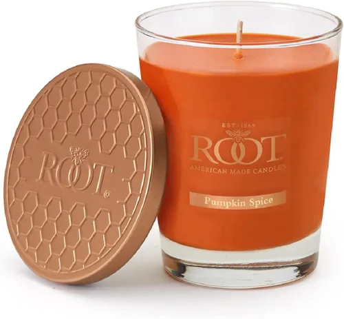 Vista 14 de Root Candles Velas Aromáticas de Otoño Panal de Miel Vela Artesanal Premium de Mezcla de Cera de Abeja, Veriglass Pequeño, Pera Bourbon
