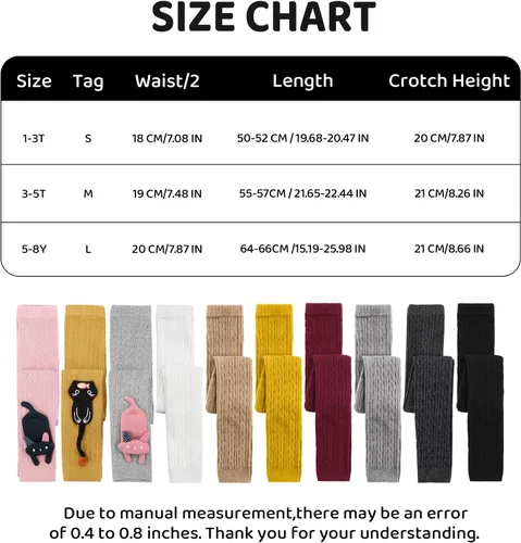 Vista 5 de BOOPH Paquete de 3 leggings para niñas de 1 a 8 años