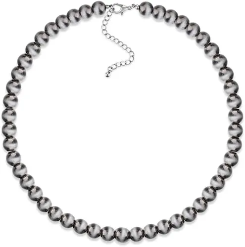 Vista 5 de Navajo - Collar de perlas occidentales para mujer, collar vintage en capas, gargantilla con cuentas para niñas