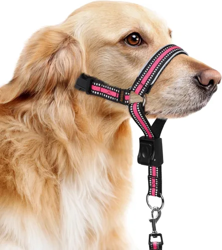 Vista 9 de BARKLESS Bozal de nailon suave para perros grandes y medianos, 2 en 1, con lazo acolchado ligero para beber y alimentar, protector bucal ajustable